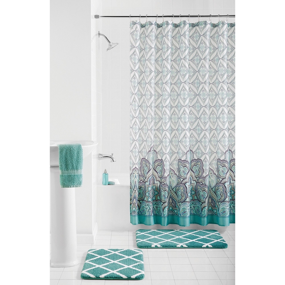 15-Piece Shower Curtain Bath Set